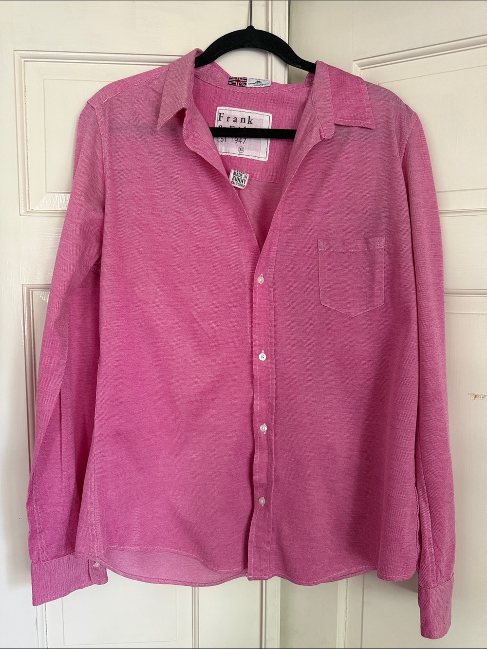 Frank & Eileen Thomas Mason Barry Pink Cotton Button-Down Shirt Size XL